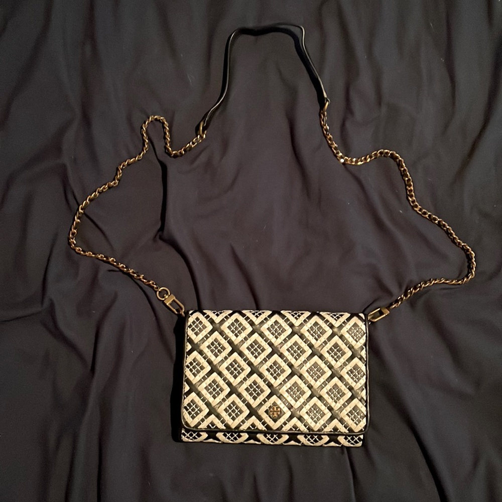Black and white crossbody